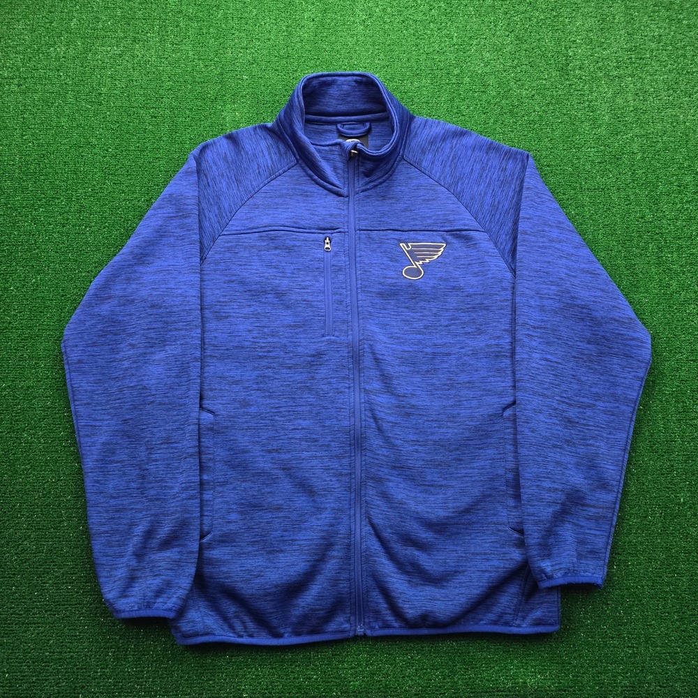 St Louis Blues Jacket Mens XL Blue‎ Full Zip Long Sleeve NHL Hockey
